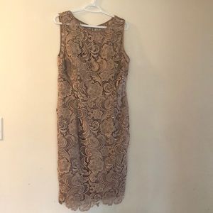 Lace overlay dress